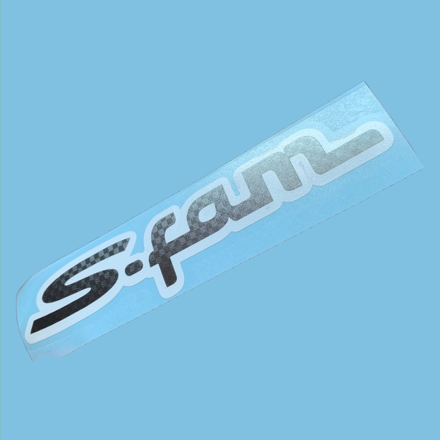 A-5 Sticker Double Font S-Fam Logo