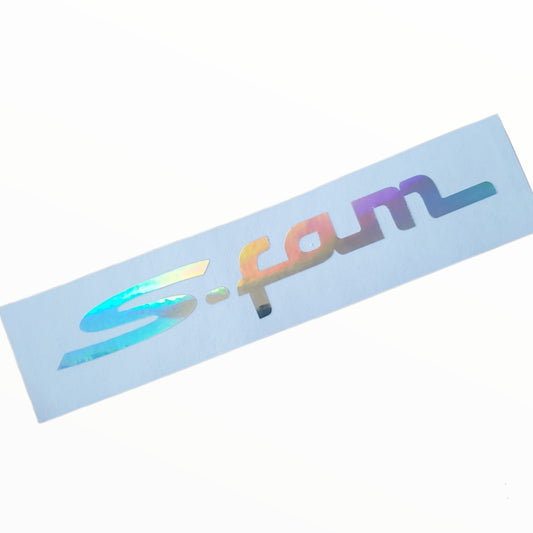 A-4 Sticker Holographic S-Fam Logo
