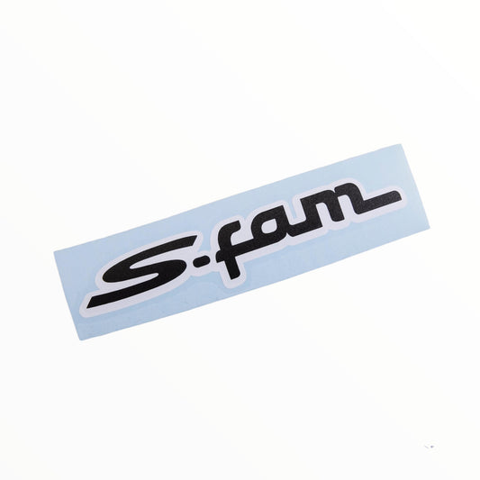 A-5 Sticker Double Font S-Fam Logo